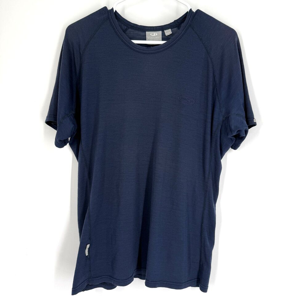 Icebreaker Merino Short Sleeve T-Shirt Bodyfit 260 Blue Hike Outdoor Travel XL